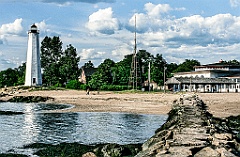 Lighthouse Park with Five Mile Point Light - Gritty Look